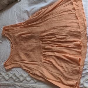 Torrid Light Orange with Gold Stars Tank Top